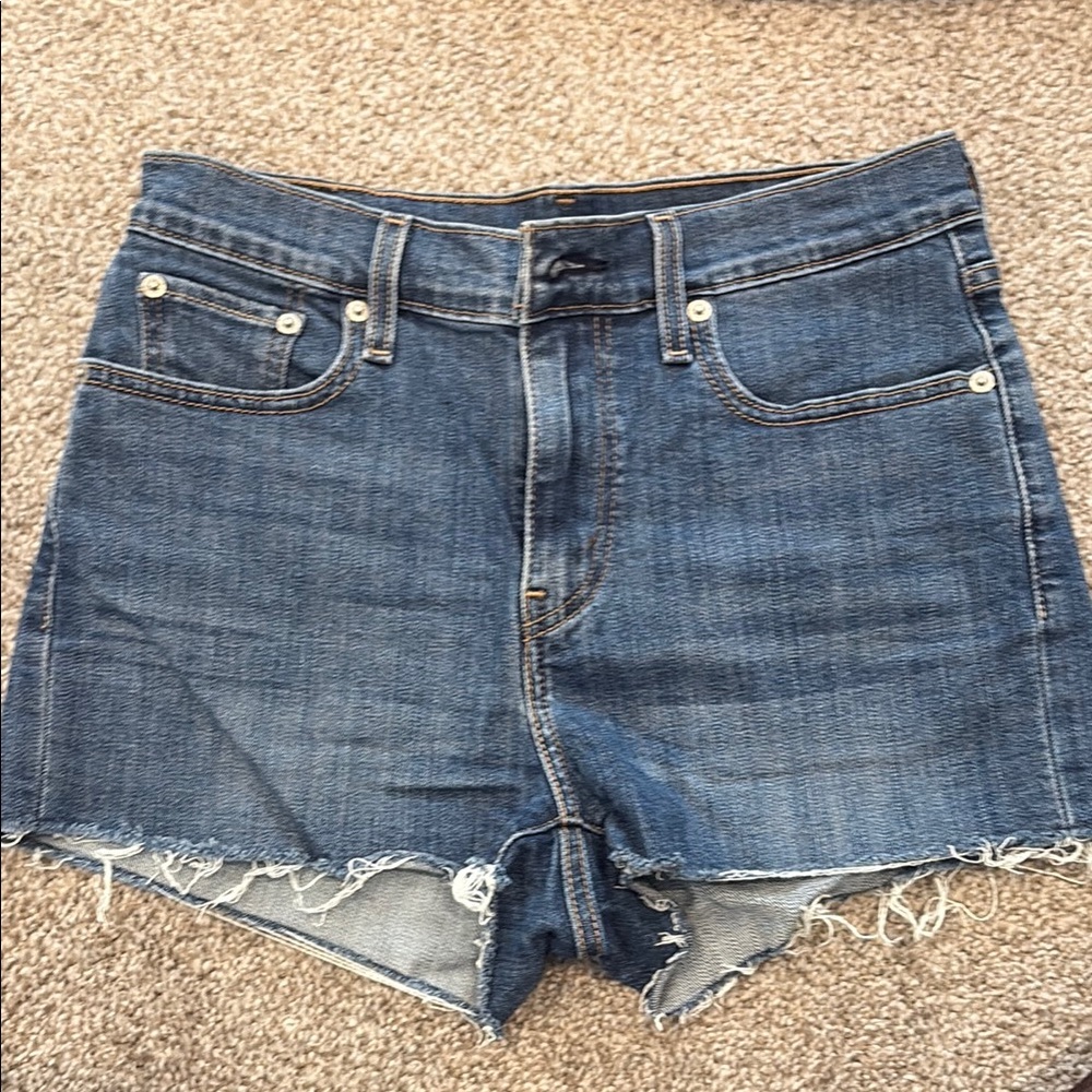 Levi's Blue Jean Shorts Distressed Cutoff Style